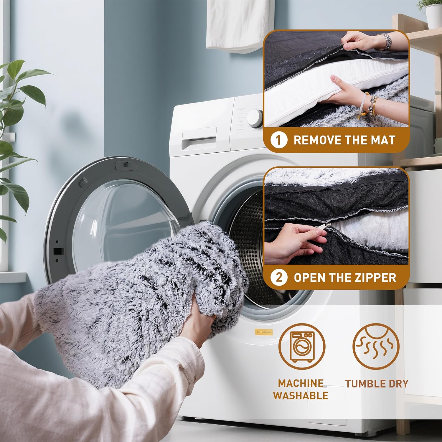 Giant Washable People Dog Bed for Adults & Pets